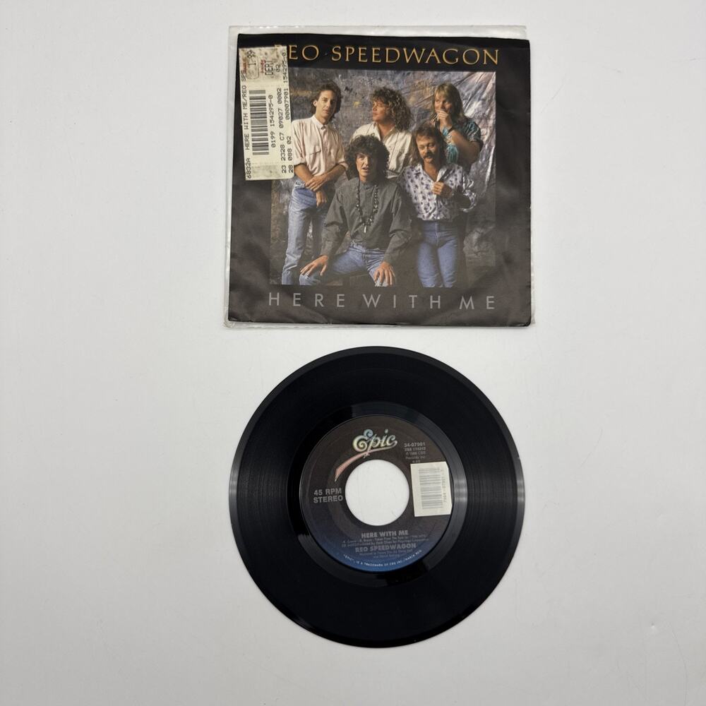 REO SPEEDWAGON HERE WITH ME & WHEREVER YOURE GOIN 45 RPM 1985 Epic